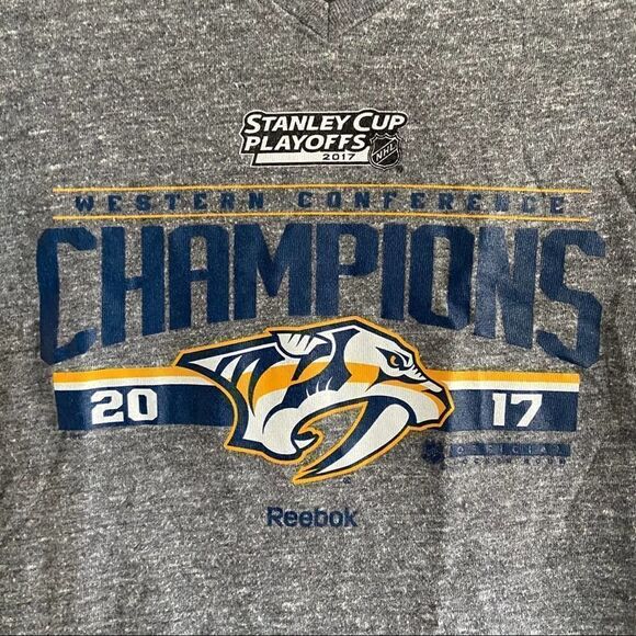 NHL Nashville Predators Conference Champion Tee M - Picture 2 of 4